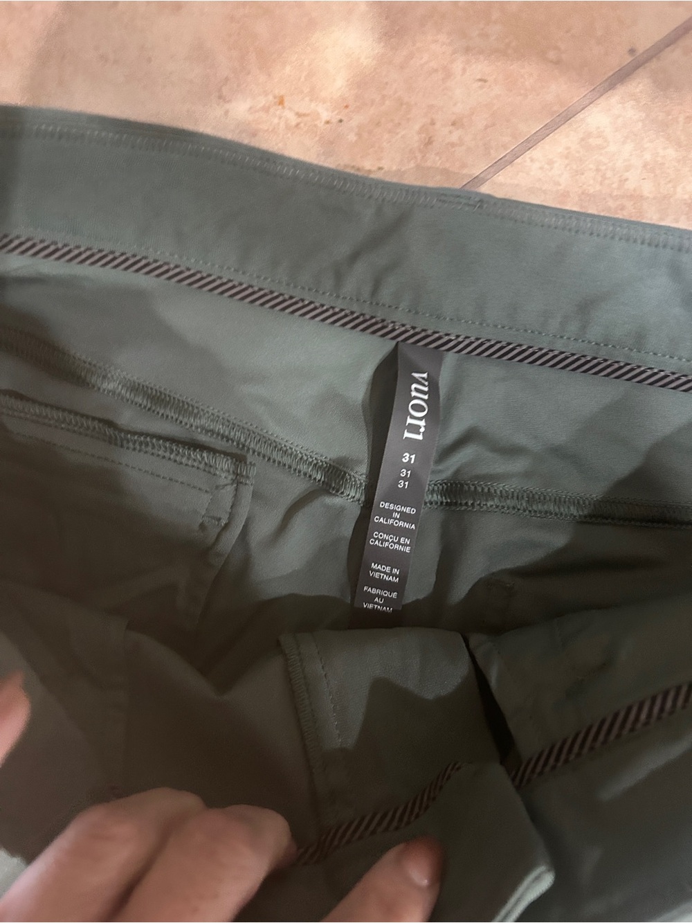 Vuori Men's Chino Pants in Slate Blue-Green - Picture 5 of 5